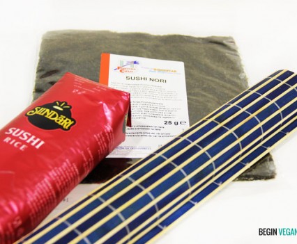 ingredientes para sushi vegano